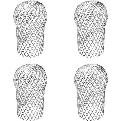 4 Pack Waterproof Aluminum Gutter Guards 3.5x6.5 Inches Expandable Leaf Filter Strainer for Preventing Blockage from Leaves