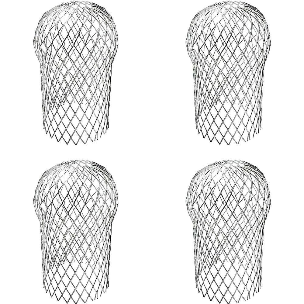 4 Pack Waterproof Aluminum Gutter Guards 3.5x6.5 Inches Expandable Leaf Filter Strainer for Preventing Blockage from Leaves