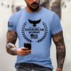 Fashionable Round Neck Short Sleeve Work Clothes Printed Tops For Mens Summer Tops
