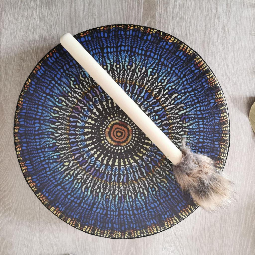 Tree of Life Shaman Frame Drum with Mandala Design