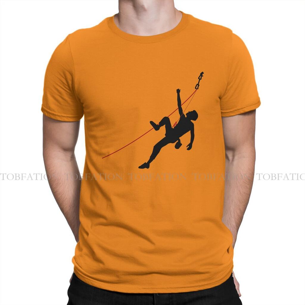 Rock Climbing Mountain Climber Climbing Guy T Shirt Goth Unisexs Tees Summer 100 Cotton Clothing Oneck Tshirt