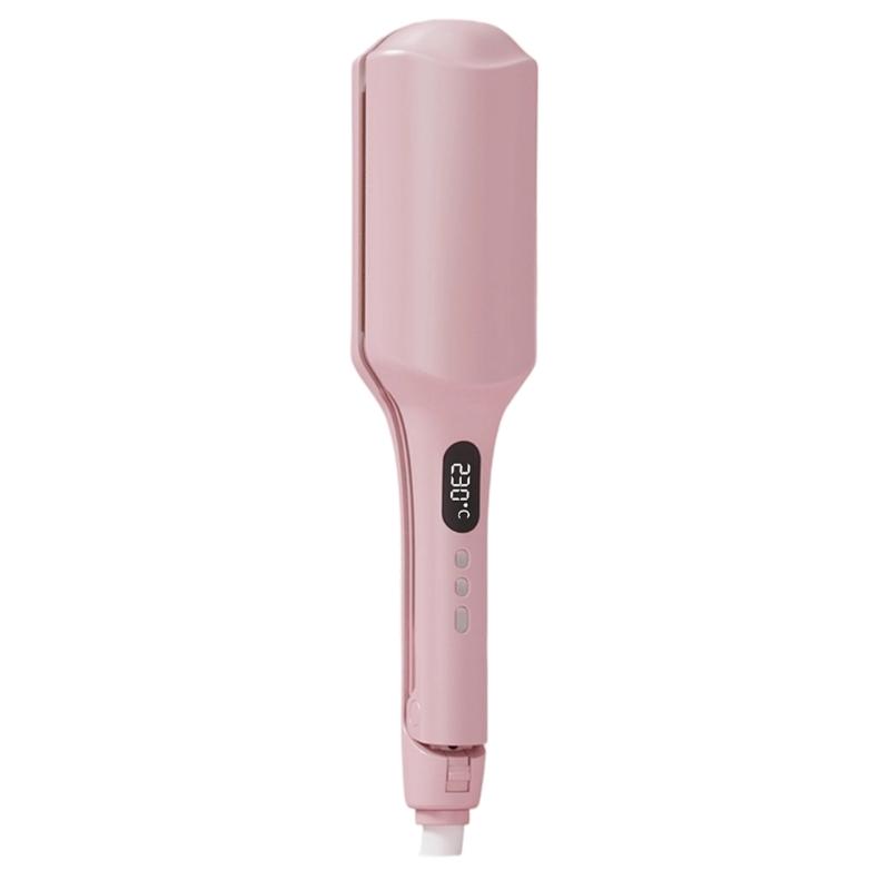 Hair Curling Iron 32mm Deep Waver Hair Curler Adjustable 30S Fast Heating Crimping Iron Styler Wand for All Hair Style розовый