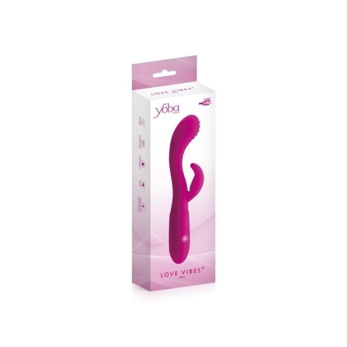 Yoba Rabbit Love Vibes Bess Silicone Waterproof Rechargeable USB Rose