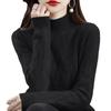 Womens Loose Fit Half Turtleneck Knit Sweater Soft Acrylic Blend Warm Layering Top Winter
