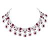 Purple Crystal Diamond Necklace with Earrings and Maang Tikka for Women - Jewellery Set for Party, Wedding, Engagement