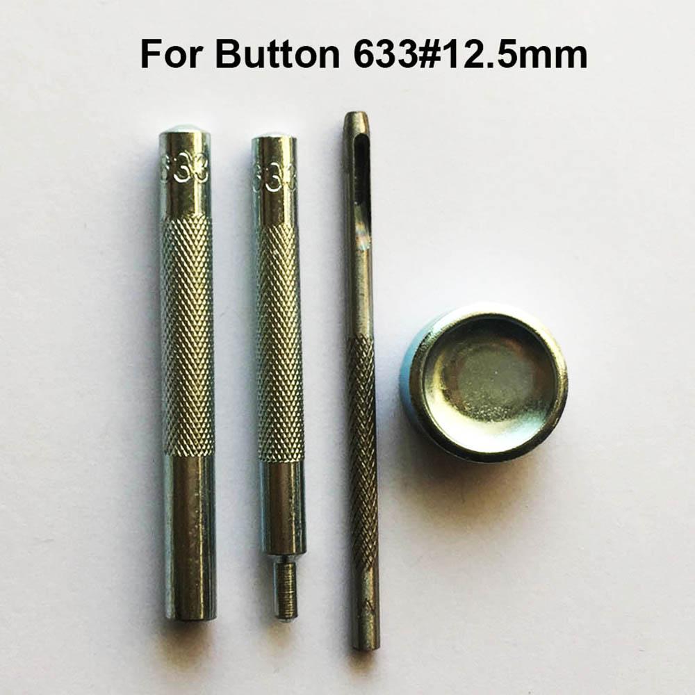 Round Metal Snaps Button For Leather Clothes Bags Snap Fastner Press Studs Kit Tool Installer Silver Buttons 831/633/655/201/203