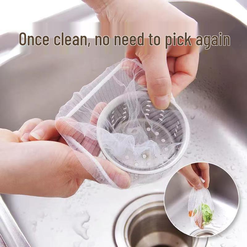 Disposable Kitchen Sink Filter Net - Vegetable Washing Colander and Drain Bowl Clog Protector