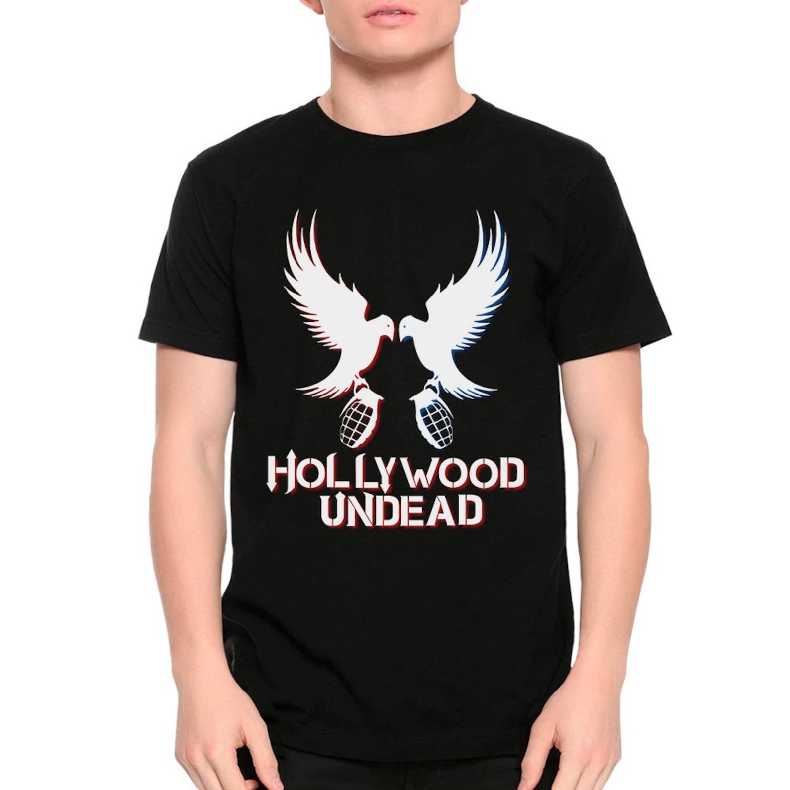 Hollywood Undead Dove and Grenade T-Shirt, Men s Women s Sizes (met-138) S