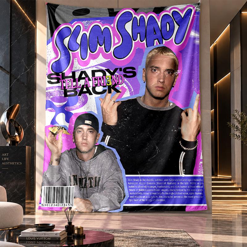 Wall Hanging Tapestry,Eminem Printed Fabric Backdrop For Dorm Room Party Decoration