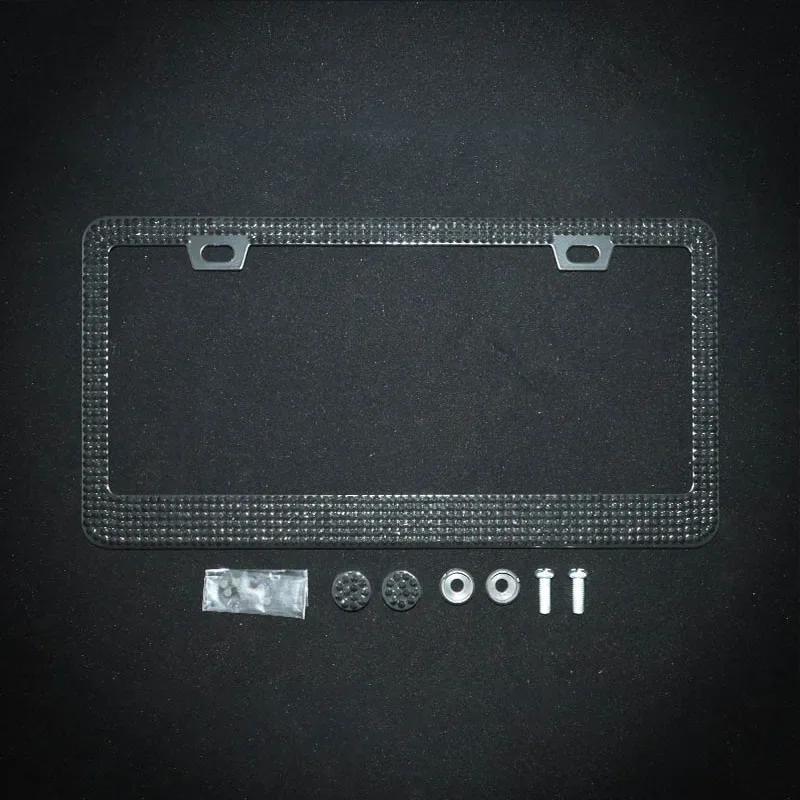 2PCS 31*16cm Bling Crystal License Plate Frame Women Rhinestone Car License Plate Frame Cover Holder Car Accessories New