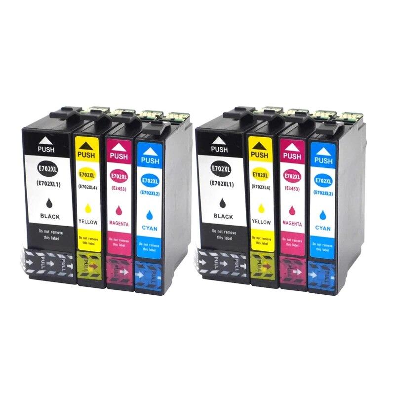 1set 702 XL Compatible ink cartridge for EPSON WorkForce Pro WF-3720 WF-3725 DWF WF-3720DW/DWF WF3730 3733 printer ink cartridge