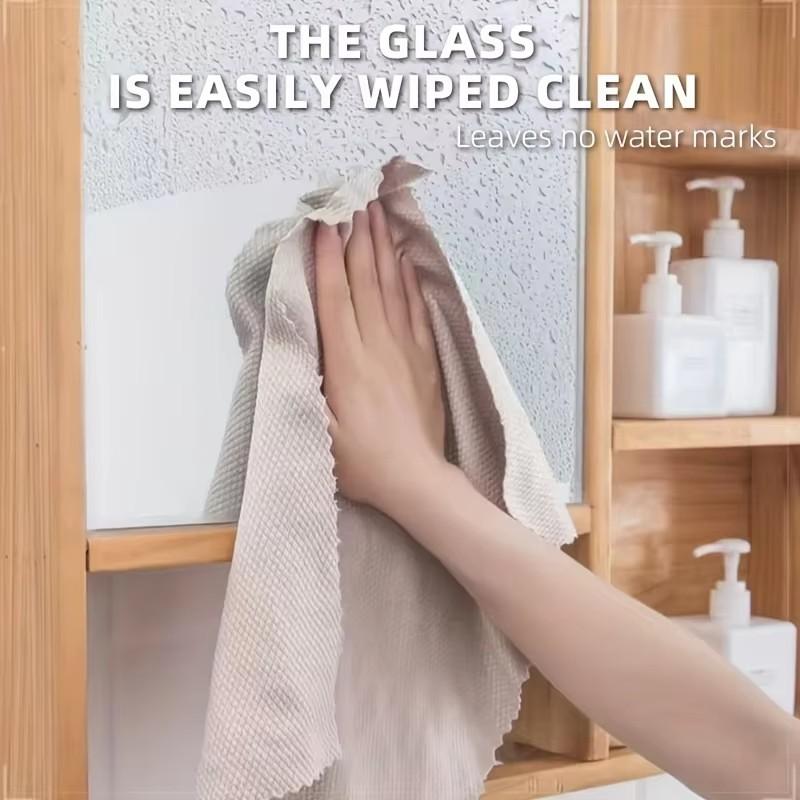 10pcs Magical Cleaning Cloth - Fish Scale Glass Wiping Cloth, Car Window Mirror Cleaning Cloth - Traceless&reusable
