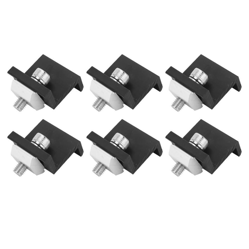 12pcs Lightweight Solar Panel End Clamp Practical Photovoltaic Z Bracket For Off-Grid System