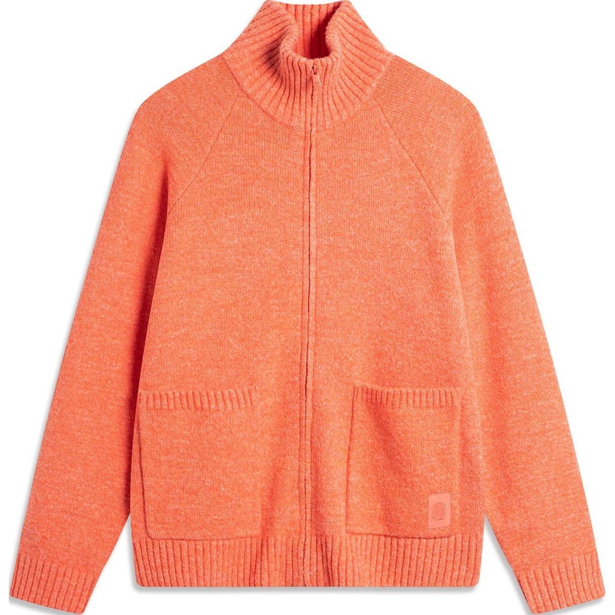 Li Ning Спортивная трендовая серия Свободный удобный повседневный кардиган свитер Мужские топы Рассветно-оранжевый AMBU007-7 S 2980₽