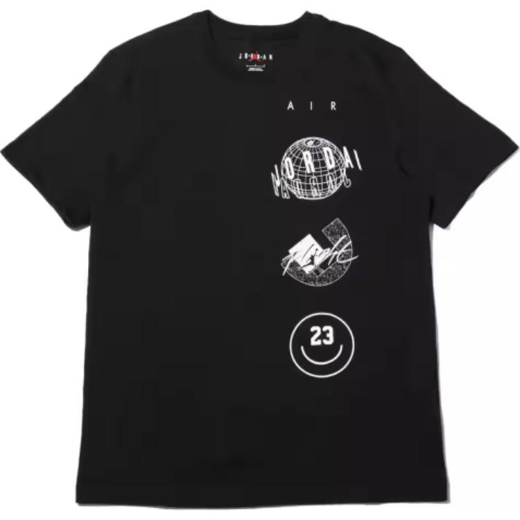 Jordan Crew Neck Pullover Number Print Slim Fit Short Sleeve T-Shirt Men T-Shirts Black FN6028-010