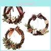 Stunning Christmas Rattan Wreath Garland For Front Door And Wall Decor With Pinecones