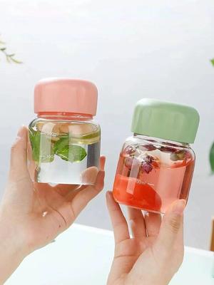 1/2PCS 300ml Small Water Bottle Plastic Portable Leakproof Mug Juice Milk Drinking Cup with Scale for Outdoor Kitchen School