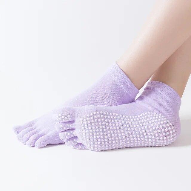 Yoga Socks Open Toe Backless Professional Glue Women's Yoga Five Finger Socks Toe Socks Zapatos Pilates Mujer