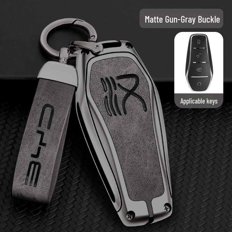 BYD Key Case Metal Shell: Anti-Lost Protection for Song PRO, Han, Tang, Song PLUS, Song MAX, Qin PRO Models.