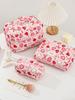 Simple Fresh Makeup Bag Large Capacity Multifunctional Cosmetic Storage Bag Portable Travel Toiletry Pouch for Cosmetics Brushes Toiletries Daily Use