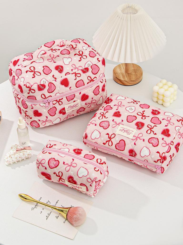 Simple Fresh Makeup Bag Large Capacity Multifunctional Cosmetic Storage Bag Portable Travel Toiletry Pouch for Cosmetics Brushes Toiletries Daily Use