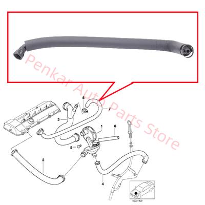 11617504536 Manguera de Ventilación del Cárter Para BMW E46 E39 E60 E61 E38 E65 E66 E83 X5 E53 Z4 E85 Z3 E36 M54