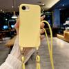Crossbody Lanyard Candy Color Phone Case for Iphone 17 Air 16 Plus 16E 15 14 13 12 11 Pro Max Silicone Soft TPU Back Cover