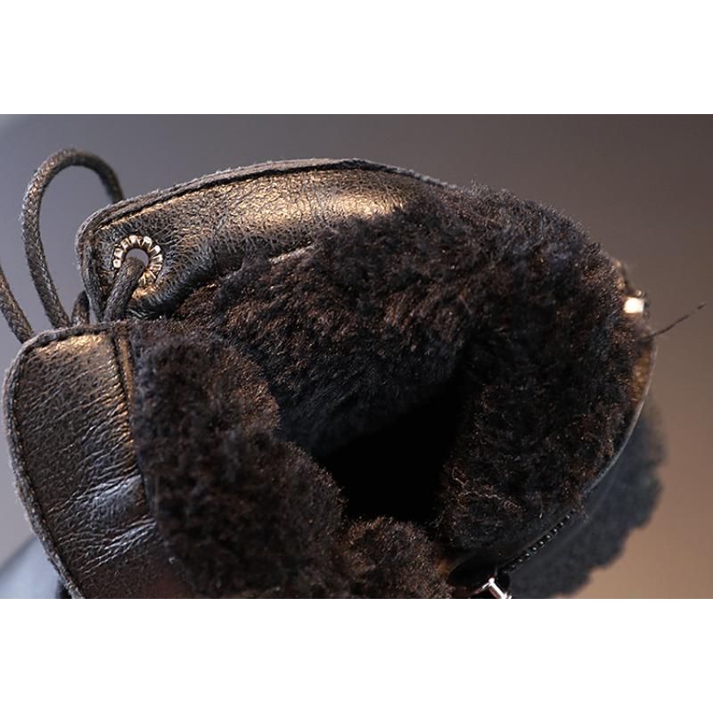 New Arrival Kids Winter Martin Boots British Style Boys Warm Leather Shoes Girls Cotton Fashion Ankle Boots