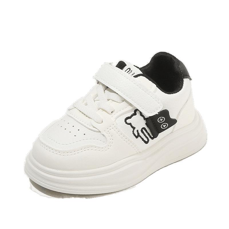 2025 New Autumn Single Shoes Children's Little White Shoes Boys and Girls Versatile Classic Breathable Casual Shoes Medium and Small Children's Board