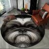 Cute Dog Samoye,Chihuahua,Koki Pomeranian Cartoon Round Carpet Rug for Living Room Bedroom Decor,kids Pet Area Rug Non Slip Mat