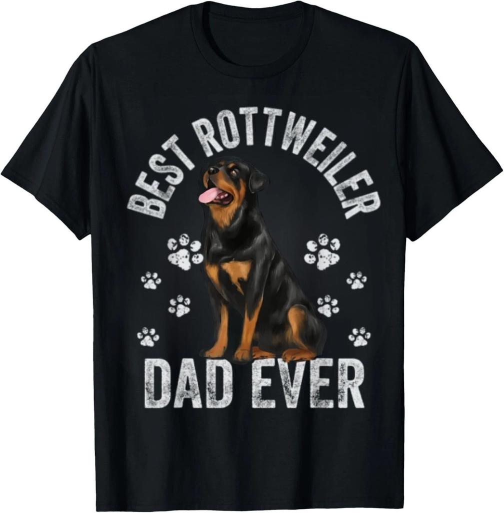 Best Rottweiler Dad Ever Funny Rottweiler Dad Fathers Day Dog Gift T-Shirt