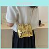 Stylish Quilted Chain Bucket Bag For Women Chic Spring Fashion Trendy Shoulder Crossbody In Silver Gold Blue Pink And Black