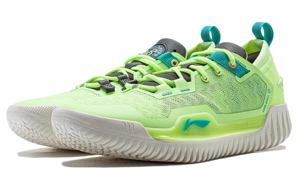 Li Ning BadFive 3 Low Cushioning Slip Resistant Low top Basketball Shoes Men's Fluorescent Ice Yellow ABFU005-2