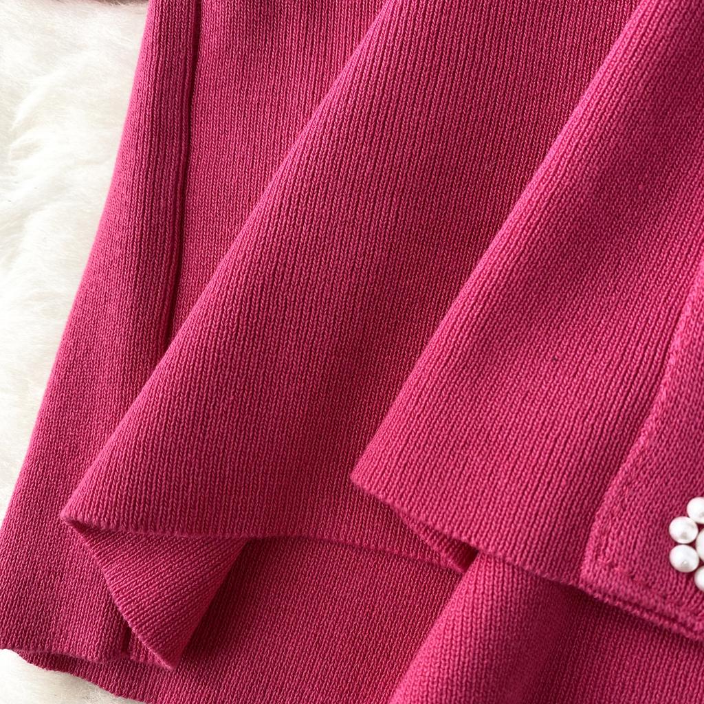 Elegant Bow High Waist Fashion Bodycon  Dress Long Sleeve Sexy Knit Elastic Tight Vestidos Autumn Winter Pencil Sweater Dress