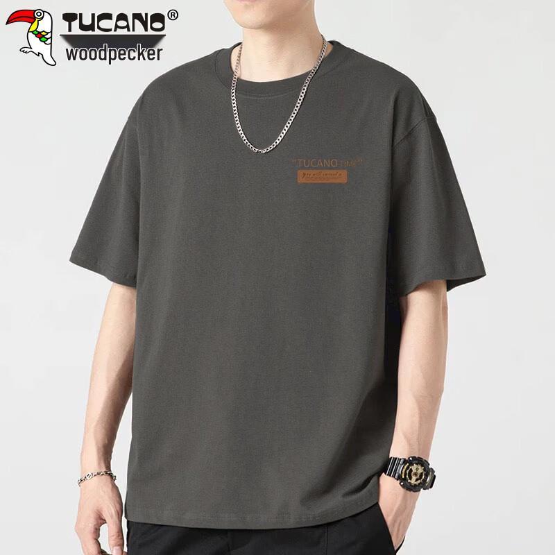 TUCANO Men's Heavyweight Loose Fit Pure Cotton Short Sleeve T-Shirt