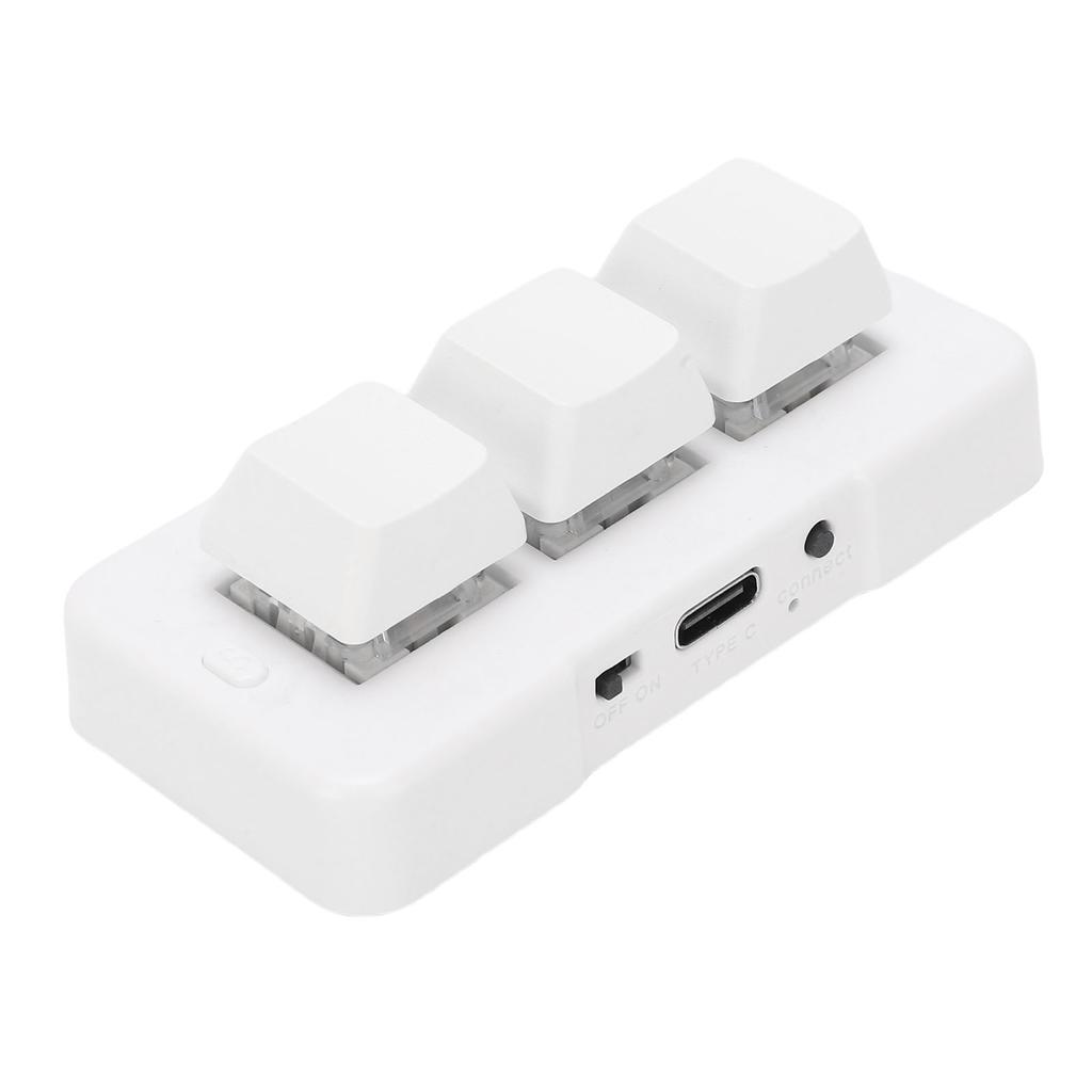 USB Wired 3 Key Keyboard Customize Programmable 3 Key Mechanical Keypad for PC Video Game