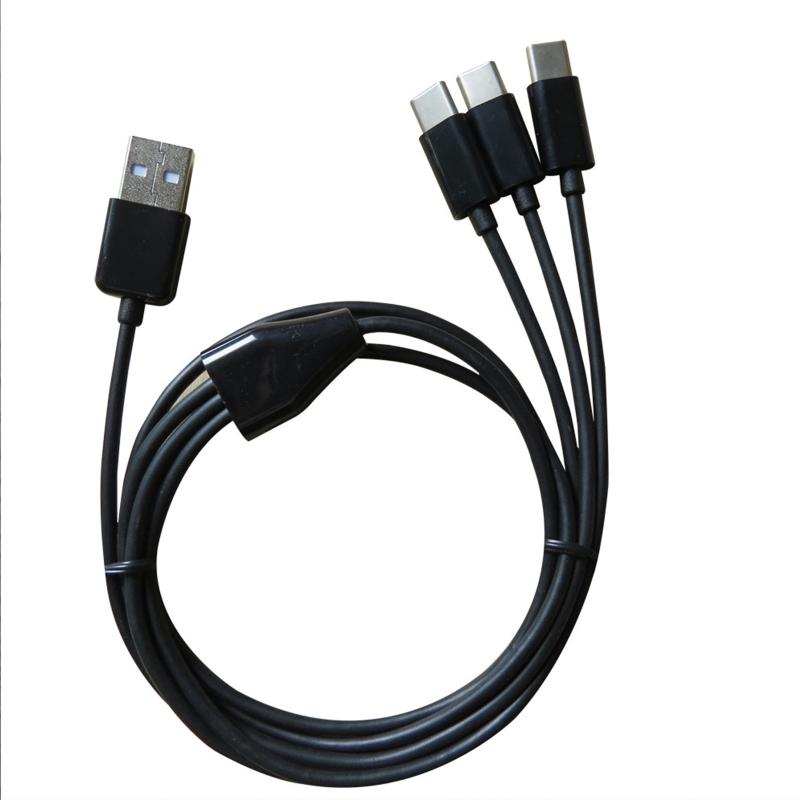 Multi 3 in 1 USB C Long Charger Cable Charging Cord Multiple Ports Long Charging Cable Type C Connector for Cellphones