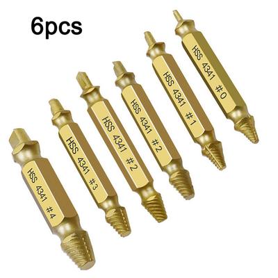 6 stücke Beschädigt Schraube Extractor Bohrer Gebrochen Geschwindigkeit Out Bolzen Stud Remover-Tool
