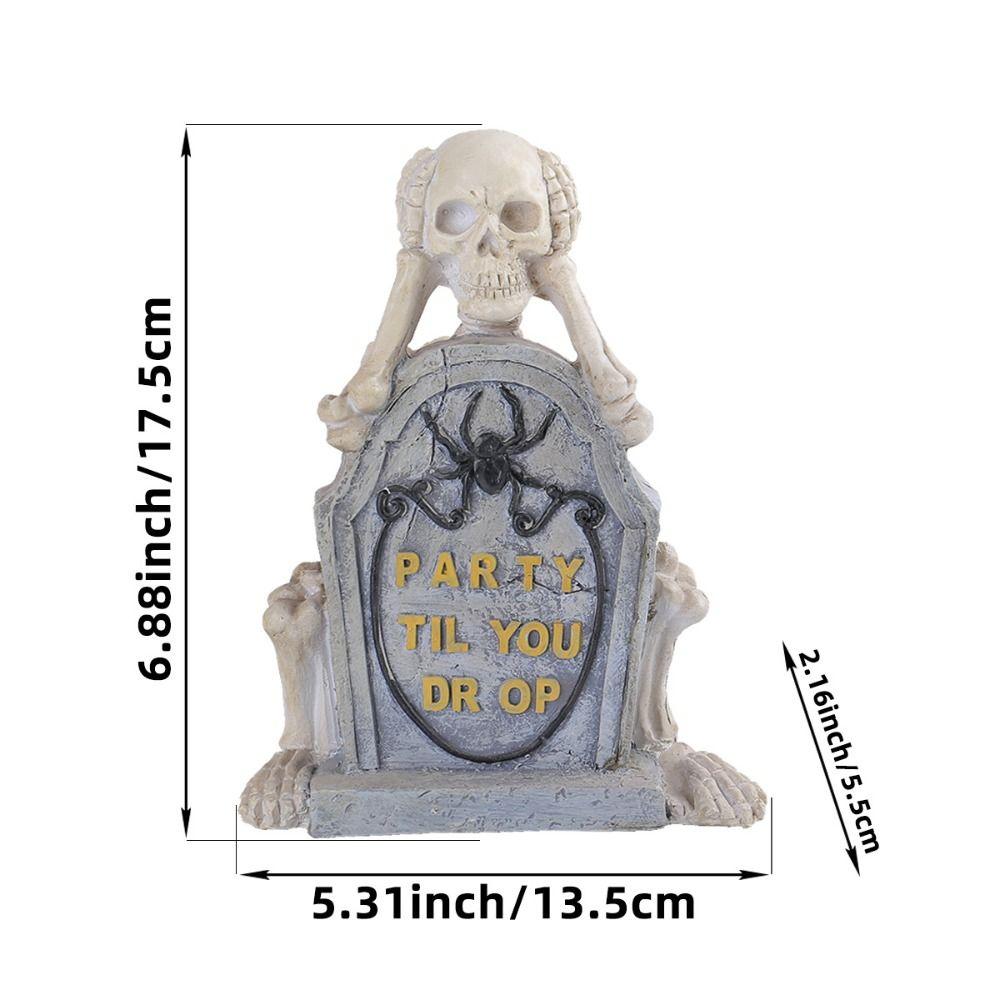 Unique Halloween Skull Tombstone Funny Tombstone Statues Skeleton Tombstones Decoration Gift