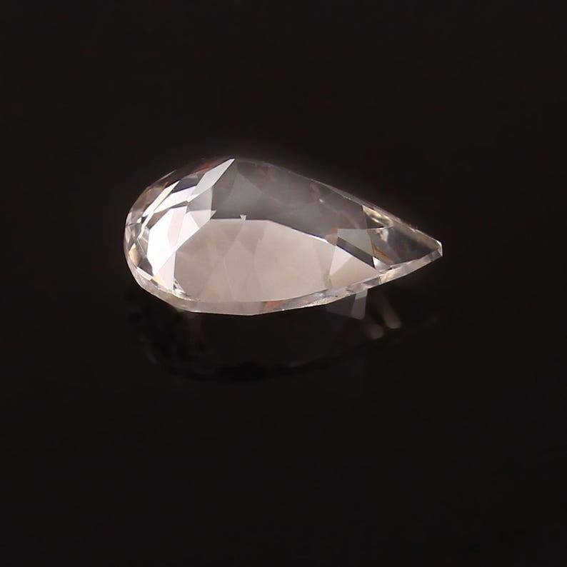 AAA Bez skazy 12x10mm Podgrzewany Cejloński Biały Szafir Cięty w Kształcie Gruszki Luźny Kamień Szlachetny