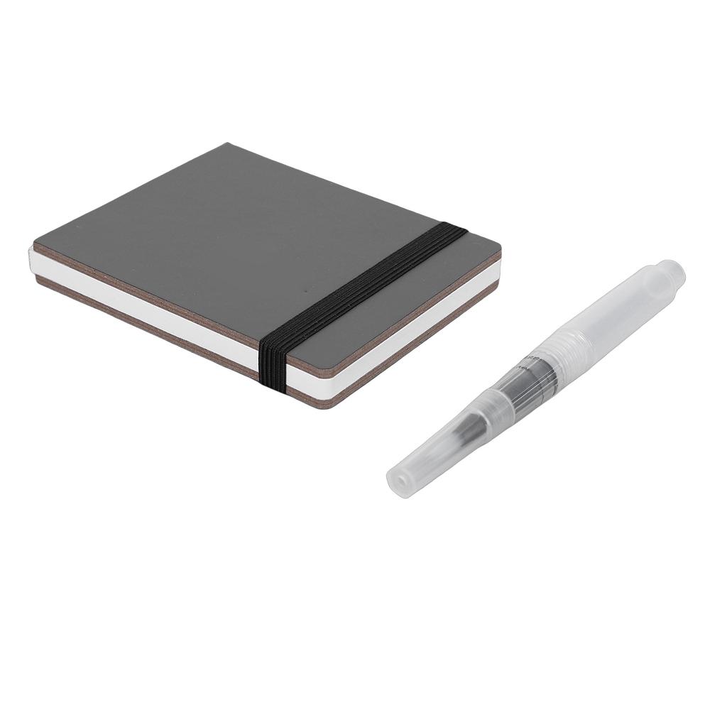 Blank Sketch Book 26 Pages Hardcover for Drawing Writing Travel Small Portable   Journal Diary Notebook 200gsm Thick Paper with Pen Black
