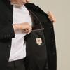 Seven Men's Chinese Stand-up Collar Wool Blend Suit Jacket