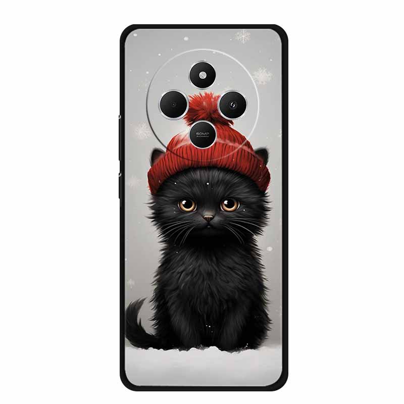 For Xiaomi Poco C75 Case POCOC75 Black Silicone Soft Back Cover Case For Poco C75 Phone Case C 75 6.88" Shockproof Coque Funda