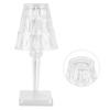 LED Crystal Table Light Transparent Prism Dimmable Desk Lamp USB Charging Bedside Decor