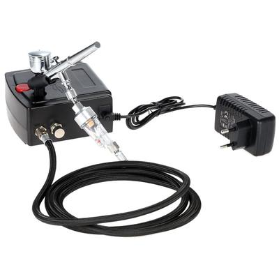 100–250 V professionelles Airbrush-Luftkompressor-Set mit Schwerkraftzufuhr und Dual-Action