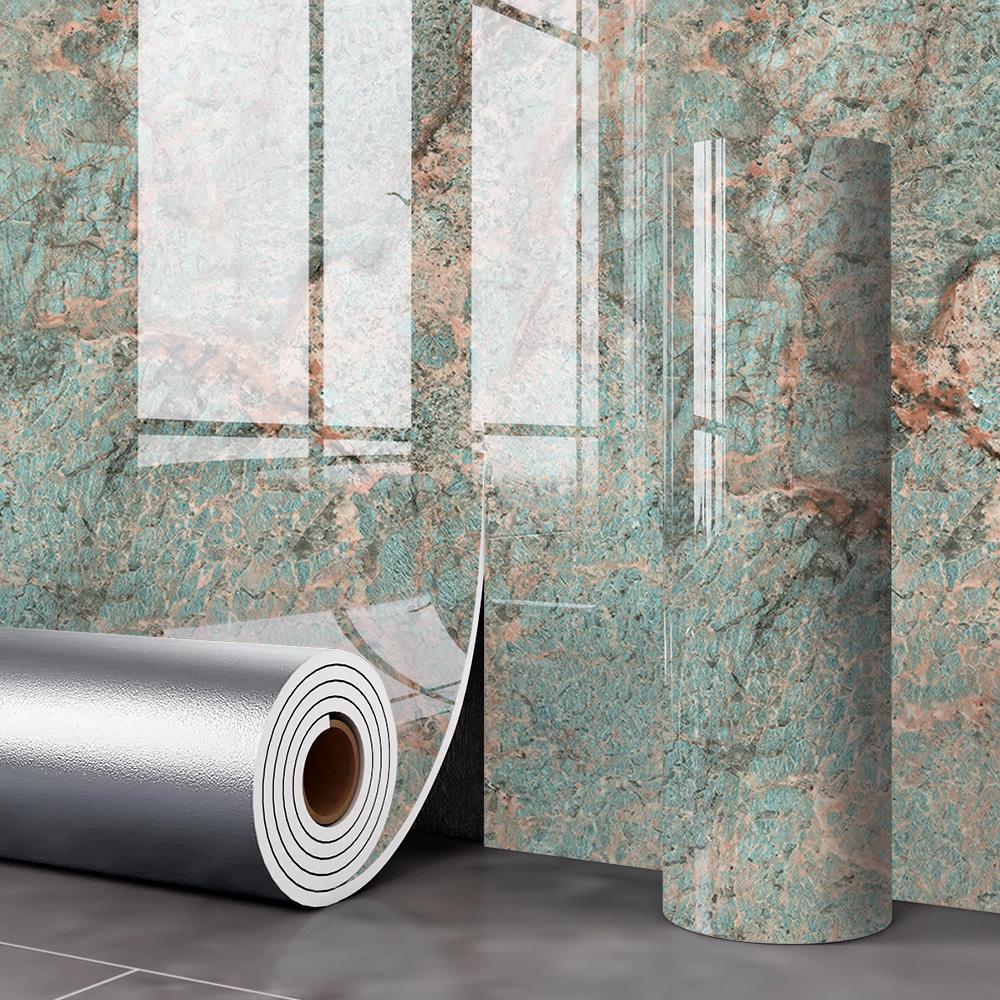 Samoprzylepna Wodoodporna Tapeta z Płytki Marmurowej na Ściany Łazienki