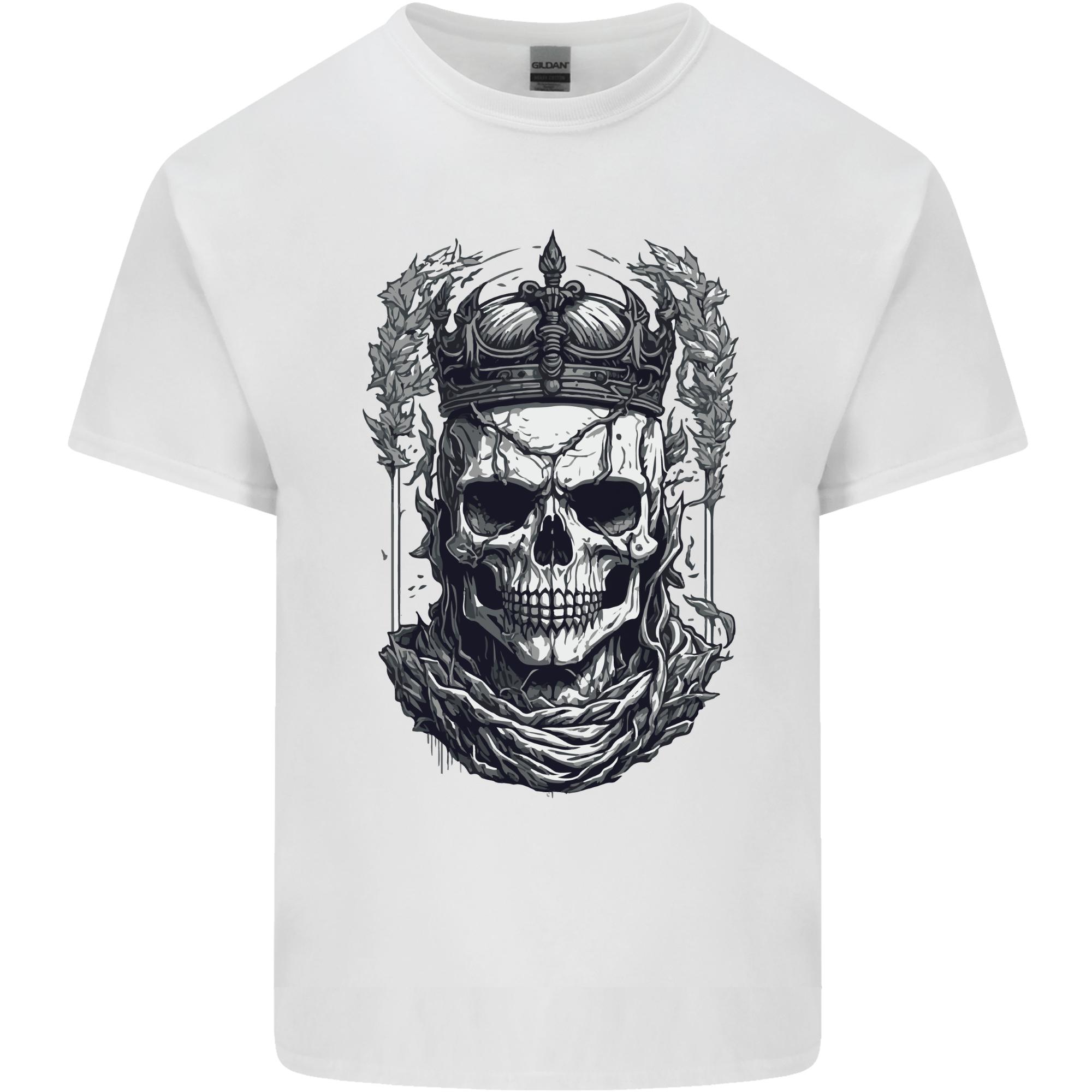 Crown Skull Gothic Goth Heavy Metal Rock Music Unisexs Light Cotton TShirt S