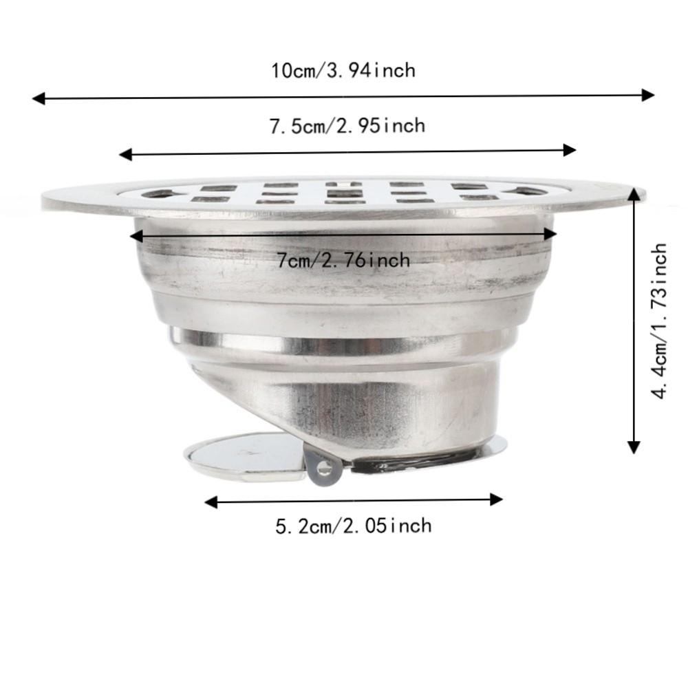 304 Stainless Steel Floor Drain 3.94in Diameter Floor Drain Kit Shower Drain Kit 75mm Pipe