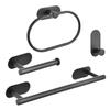 4/5Pcs Anticorrosion Bathroom Hardware Set Rustproof Towel Bar Roll Paper Stand  Home Kitchen