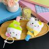 Cute Cartoon Kitten Candy Plush Keychain Kawaii Cat Stuffed Doll Backpack Bag Pendant Decorative Car Key Chains Accessories Gift